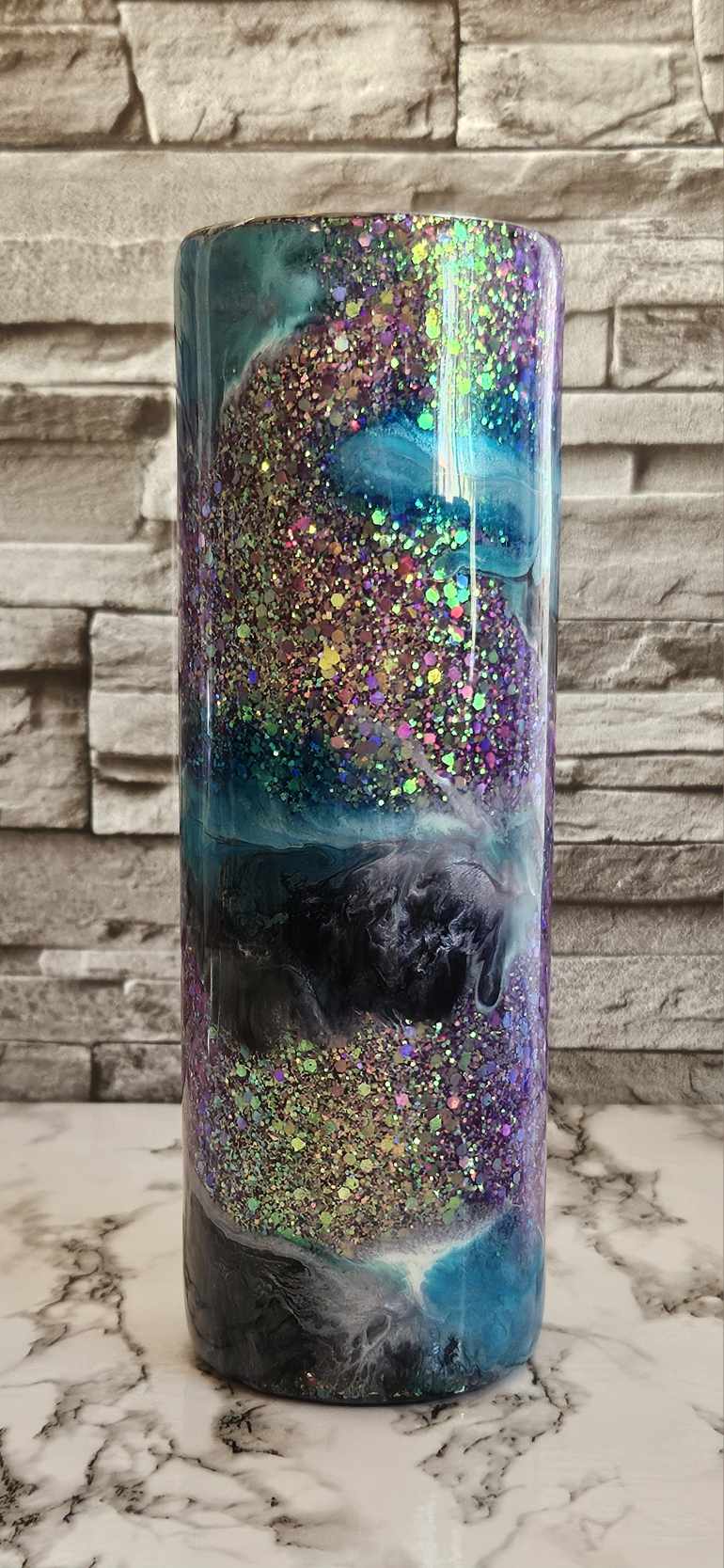 27-30oz Color Shift Ink Swirl Tumbler