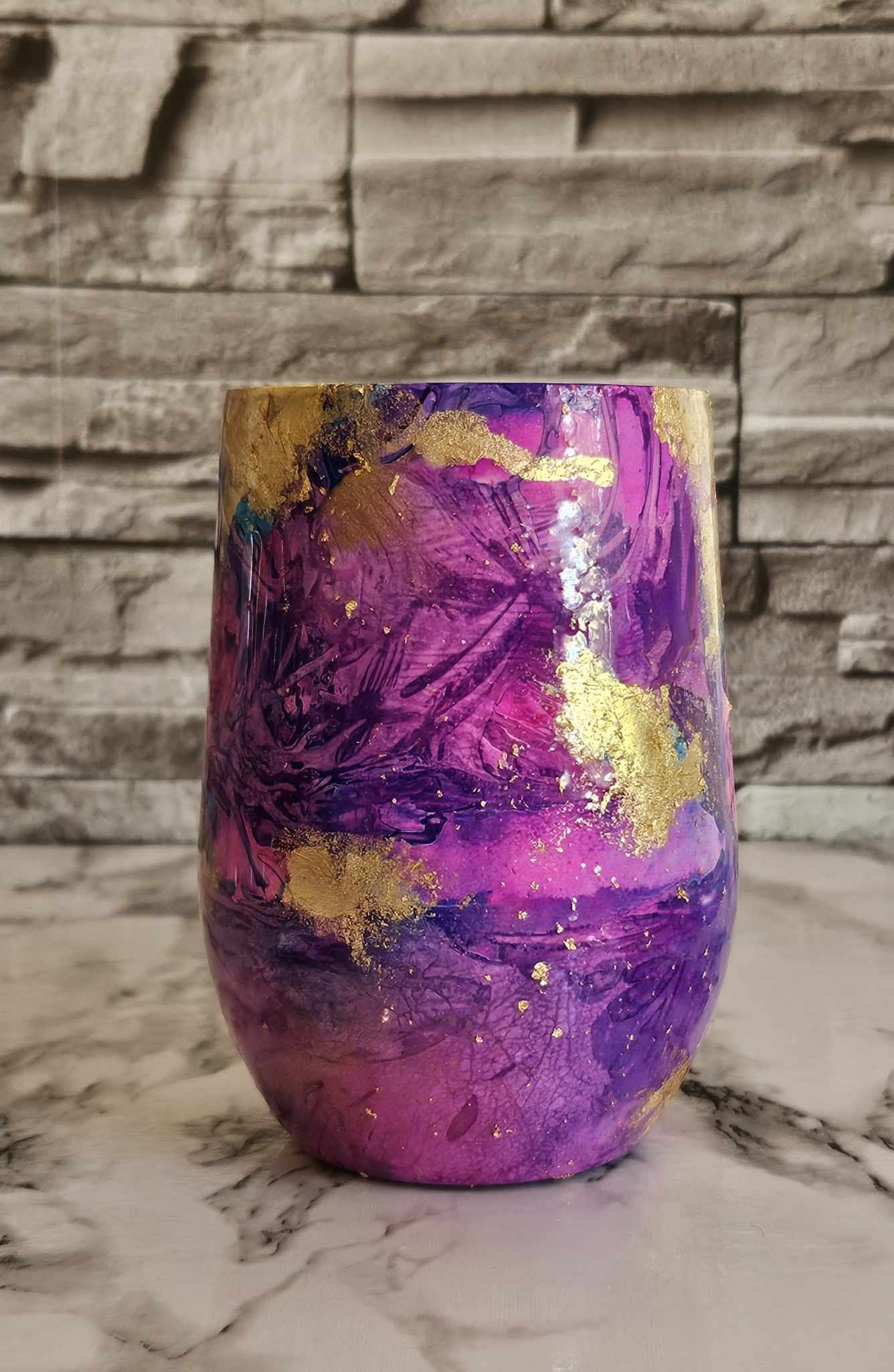 15oz Purple and Pink Wine Tumbler