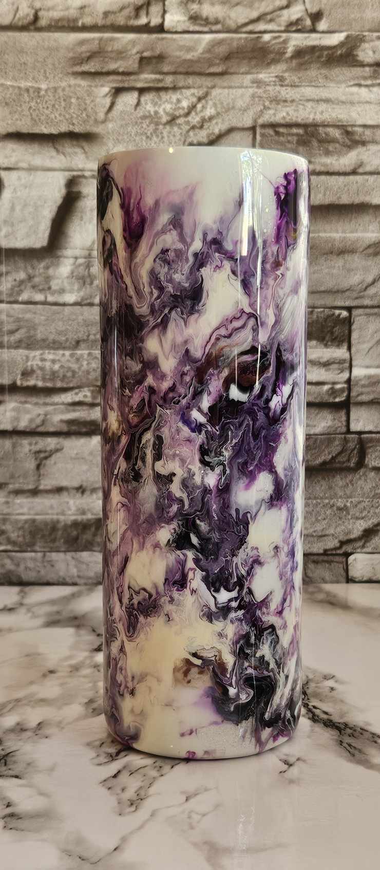 20oz Purple Marble Tumbler