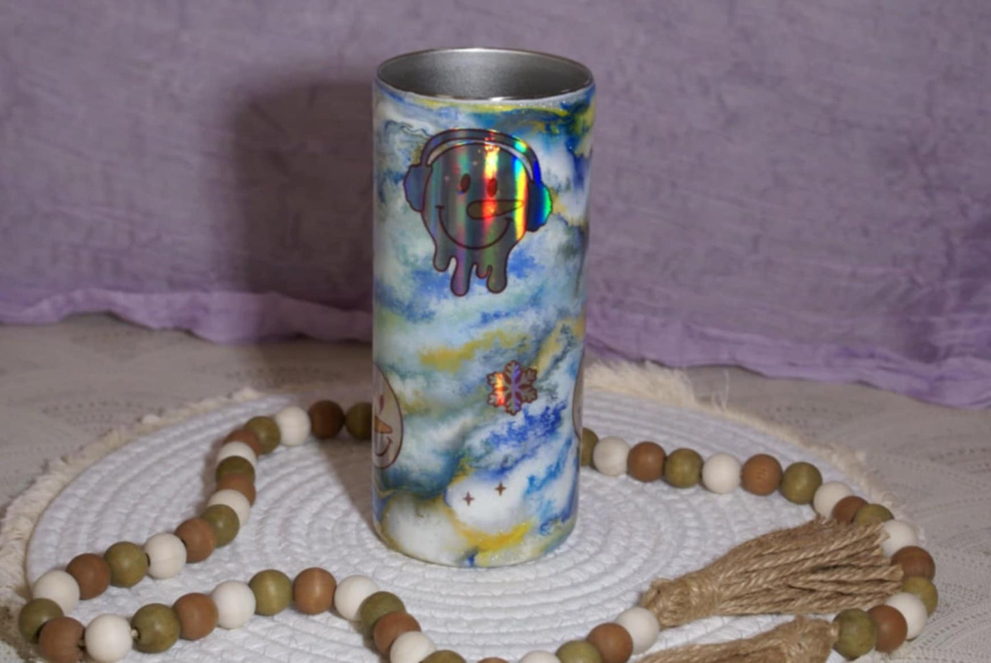 10-20oz Holographic Snowman Tumbler