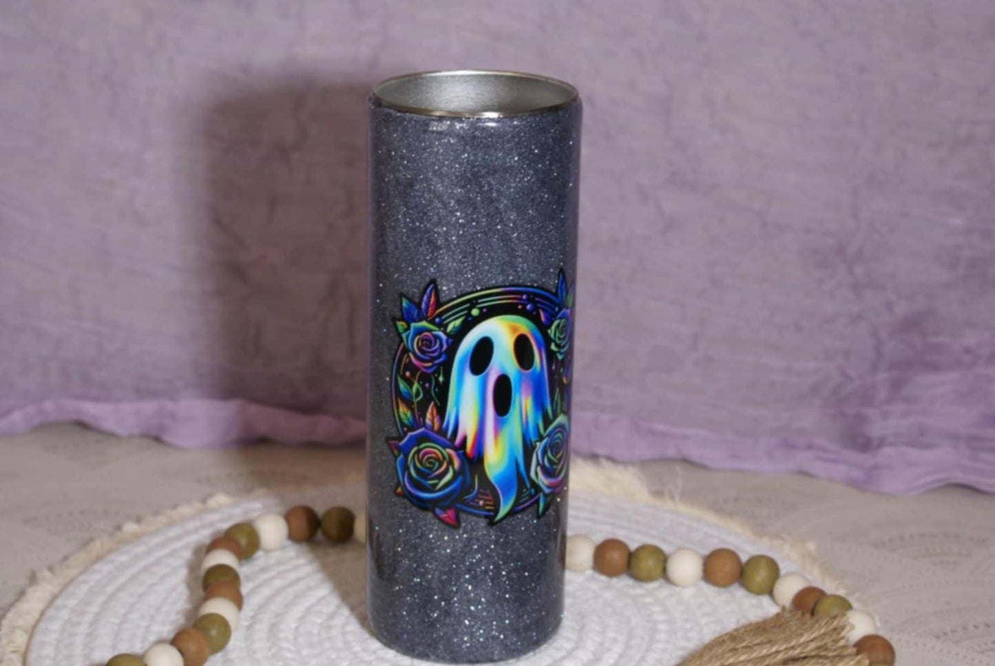 04-20oz Embroidered Ghost Tumbler