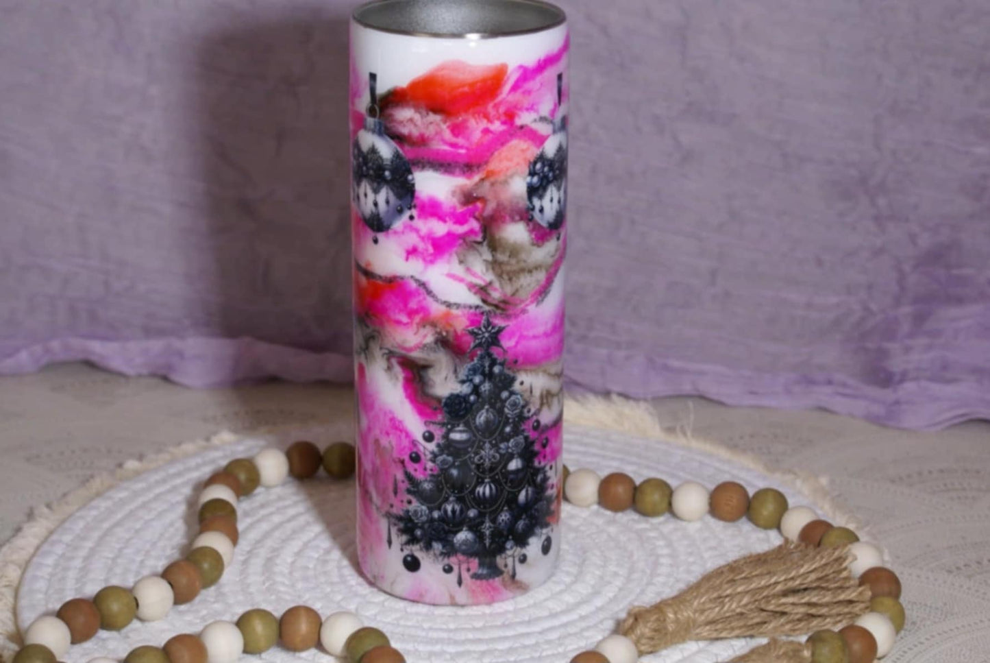 02-20oz Dark Vintage Christmas Tumbler