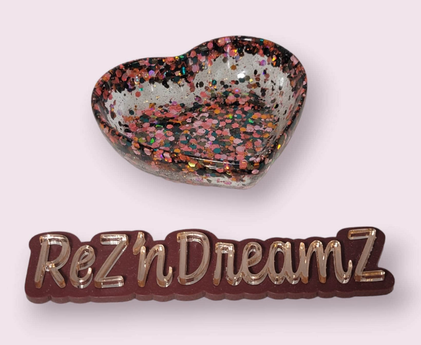 Western Glitter Heart Jewelry Dish, Mother's Day, Gift